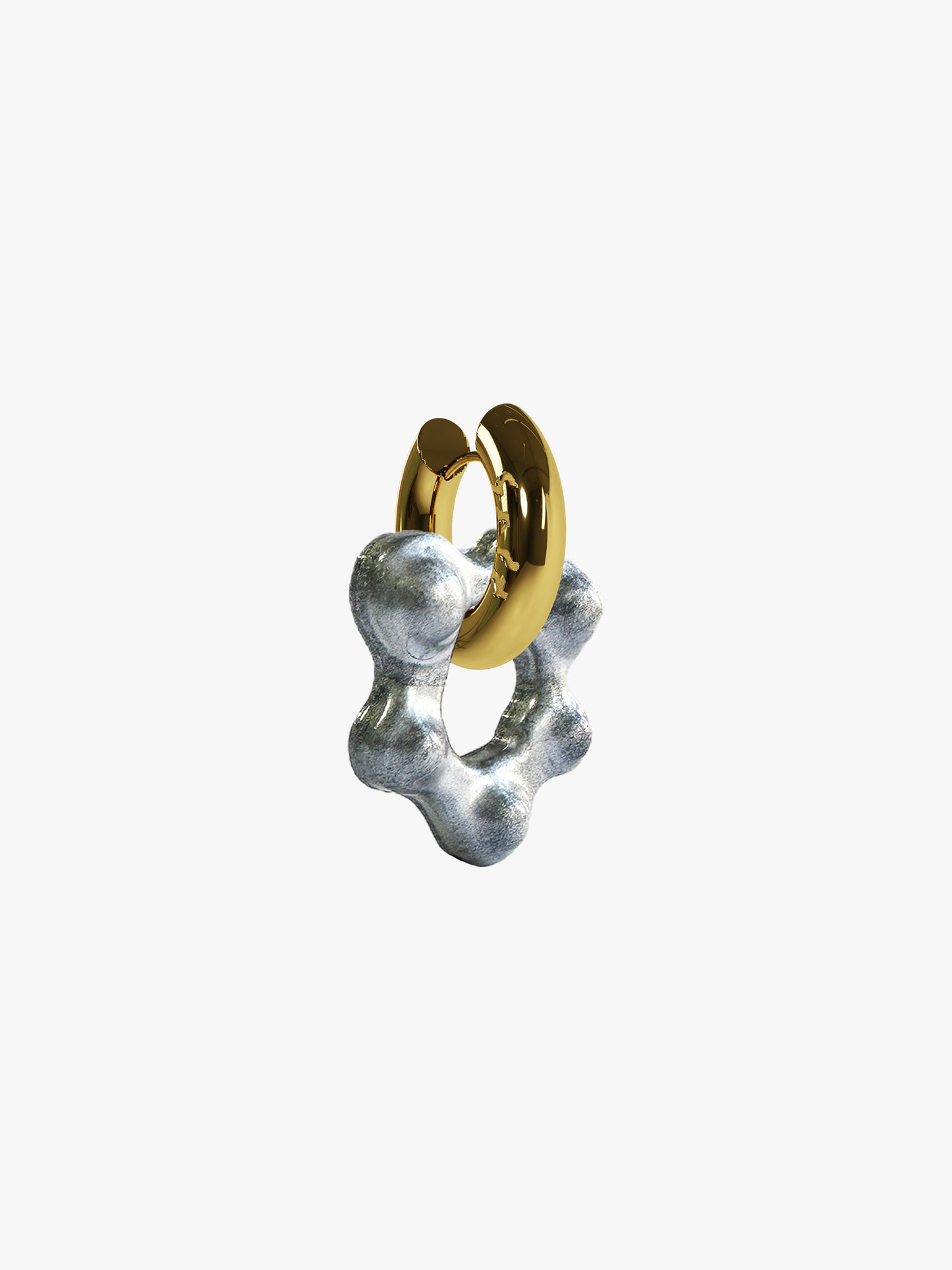 Oyo chrome gold earring (pair)