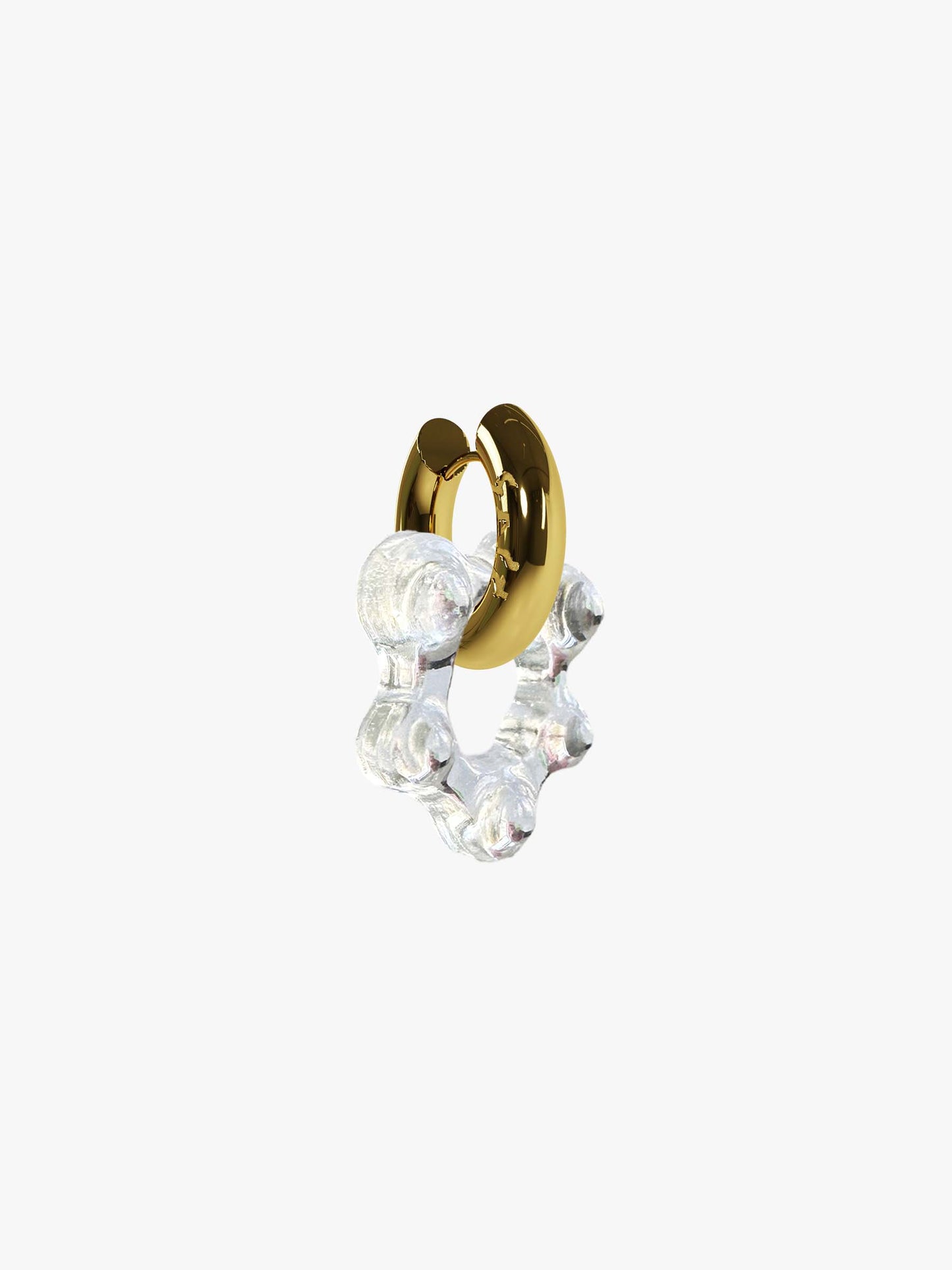 Oyo transparent gold earring (pair)
