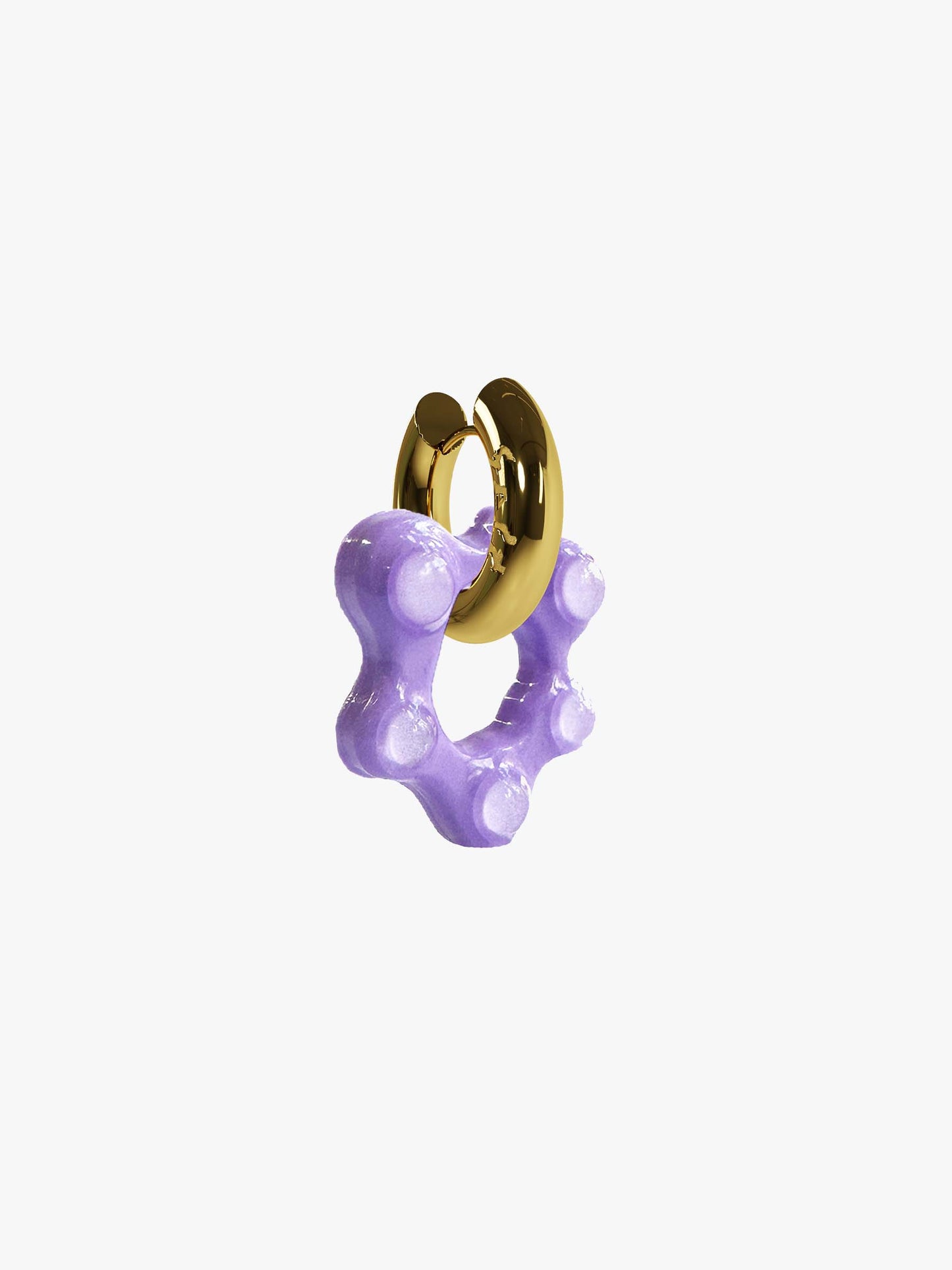 Oyo lilac gold earring (pair)