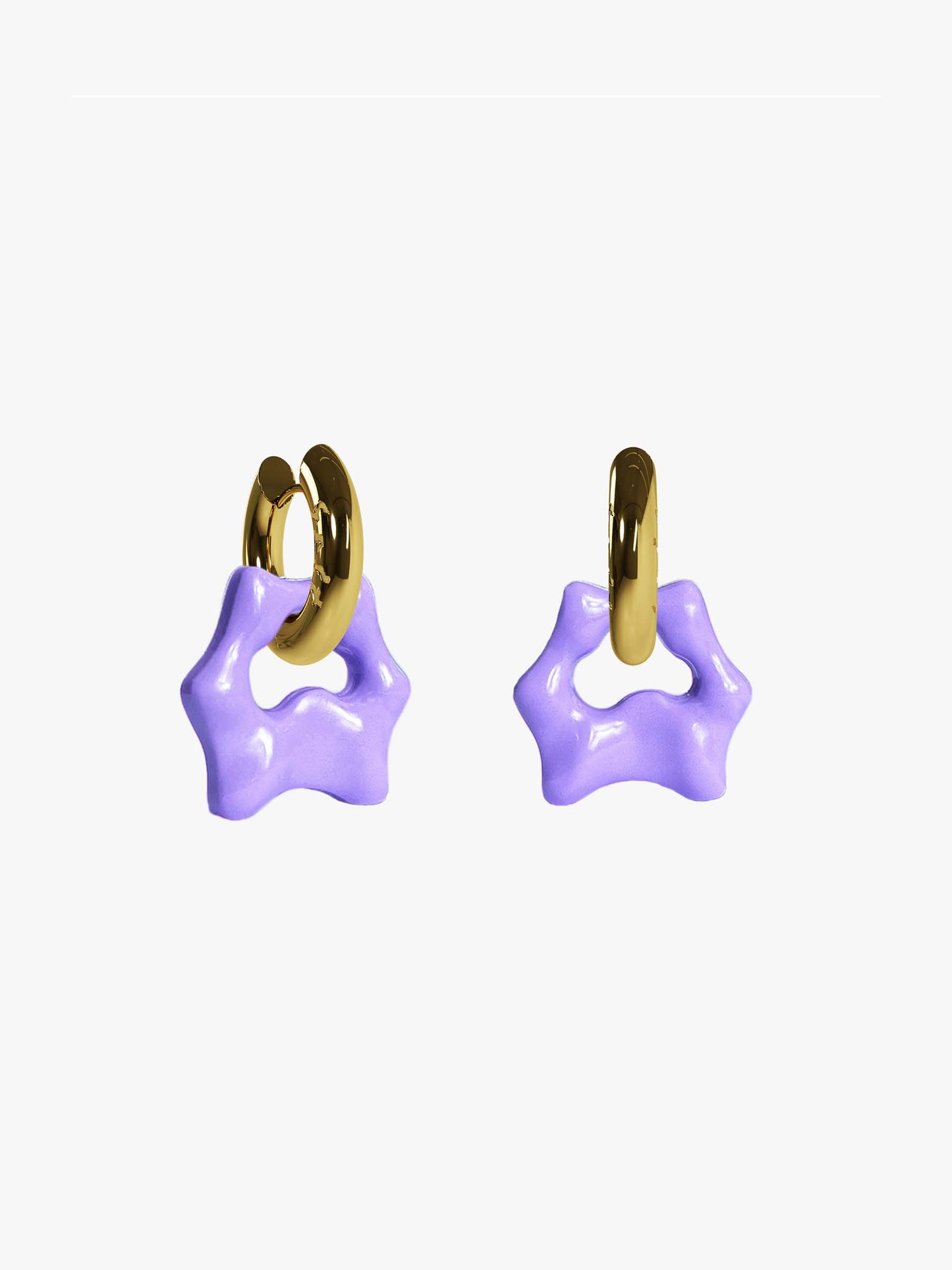 Tab lilac gold earring (pair)