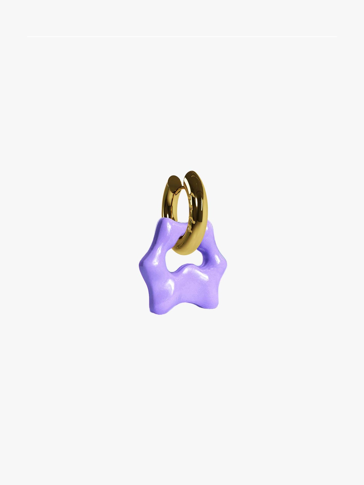 Tab lilac gold earring (pair)