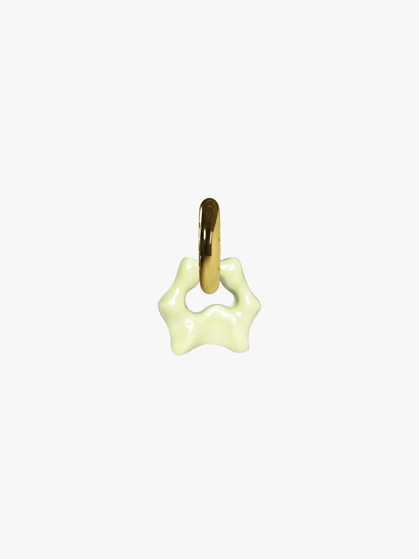 Tab sage gold earring (pair)