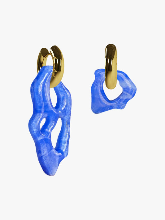 Ami Ora ocean blue gold earring (pair)