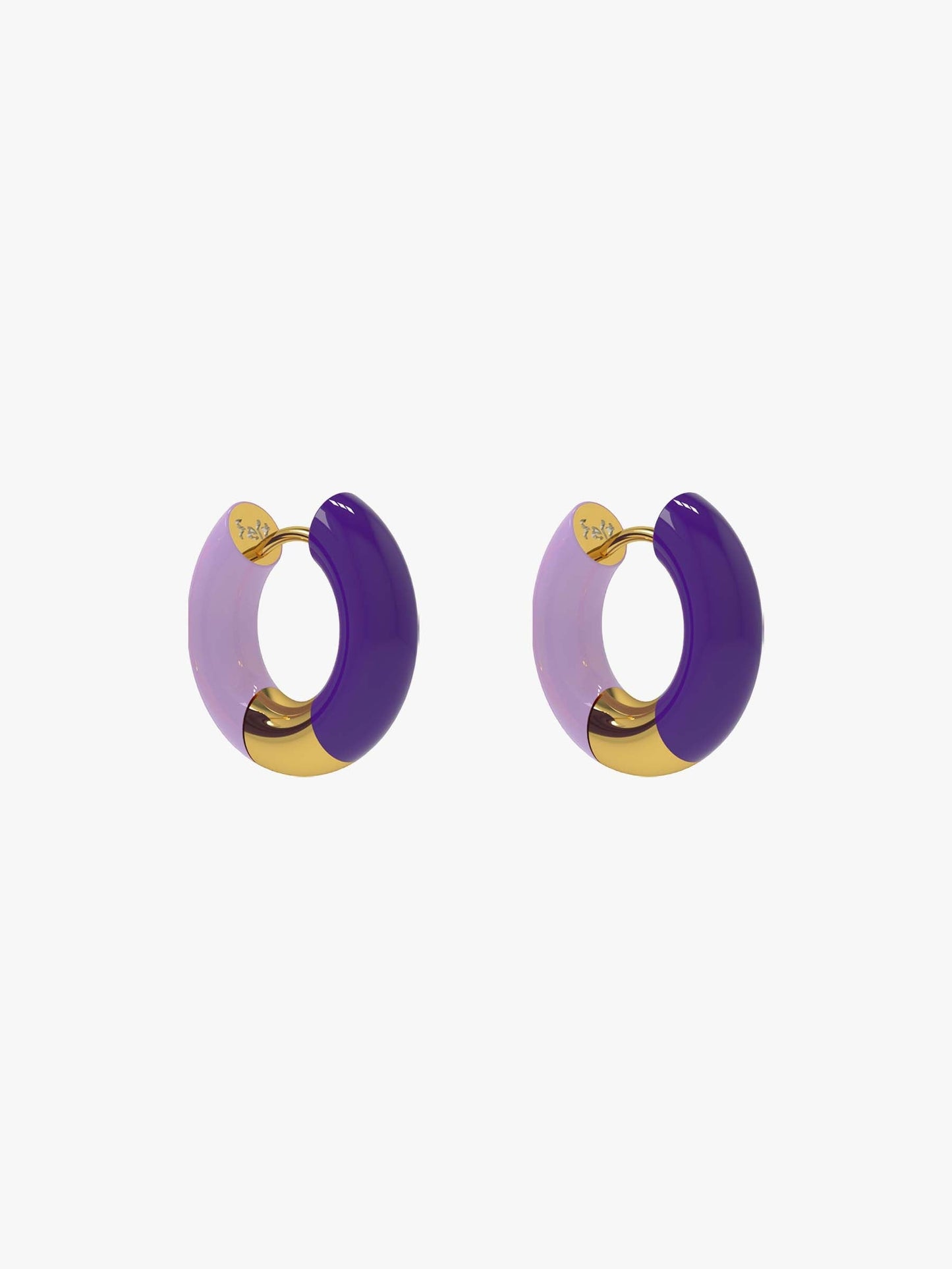 Ora Pio yellow purple earring (pair)