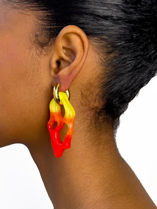 Ami fire gold earring (pair)