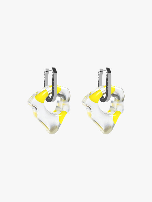 Ora dot yellow silver earring (pair)
