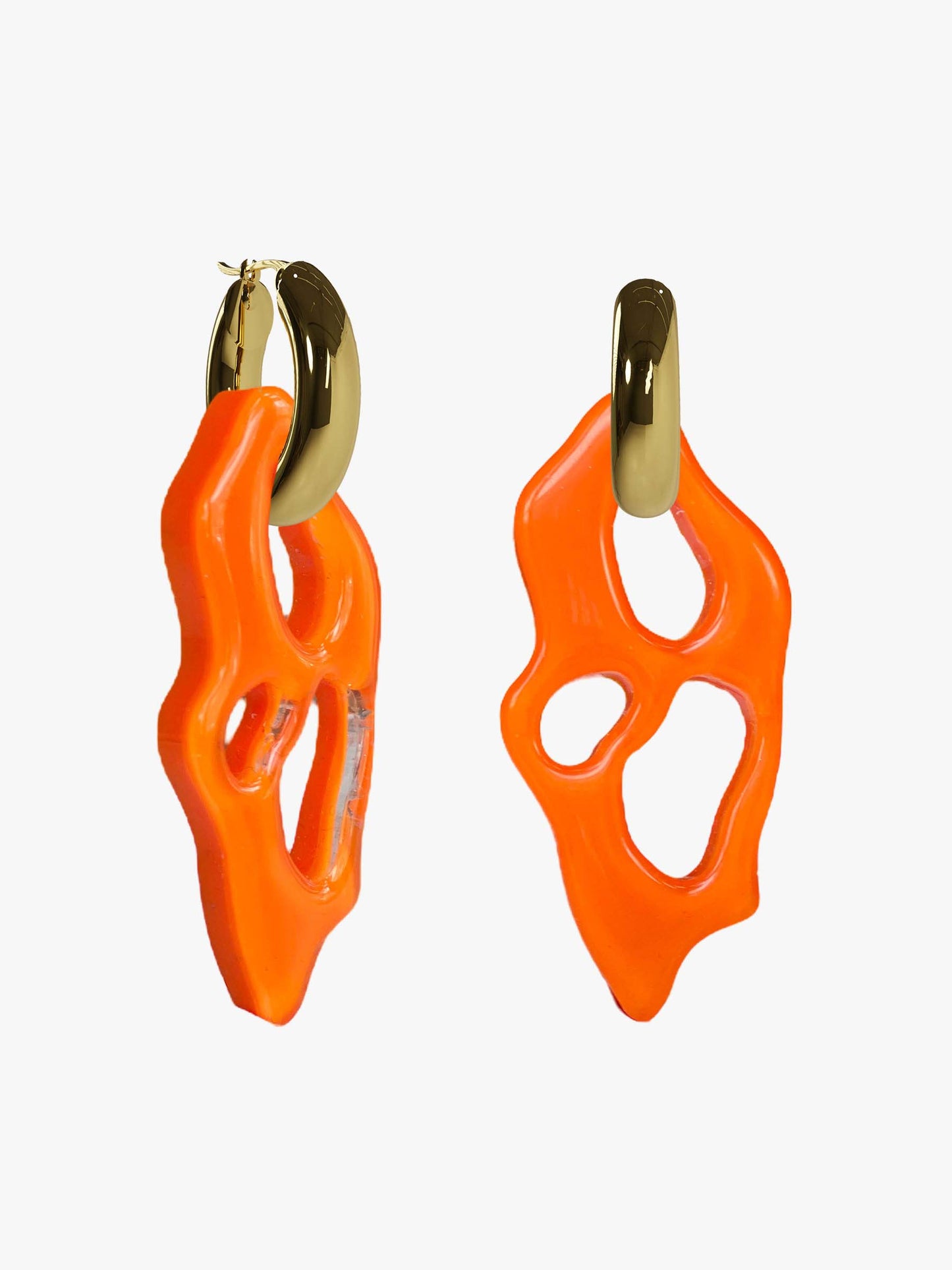 Ami orange gold earring (single)