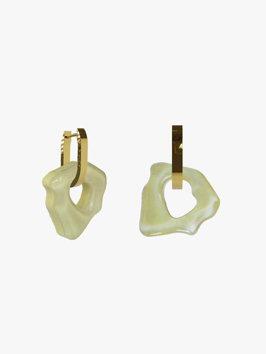 Ora sage gold earring (pair)