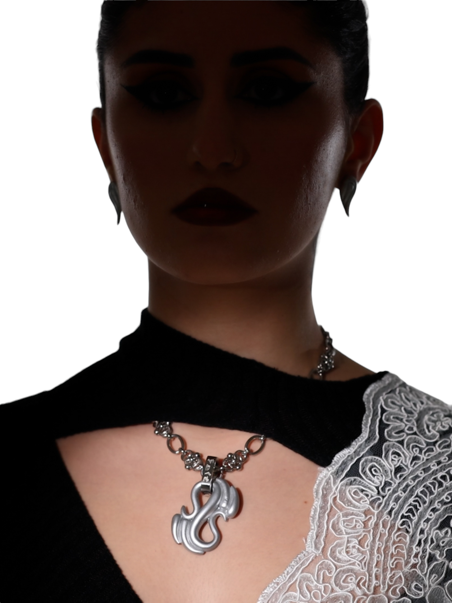 Nerm metallic silver necklace